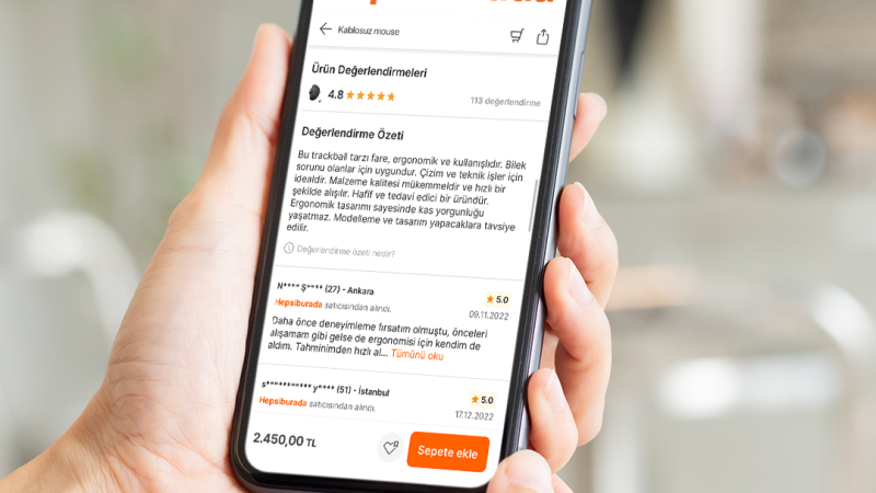 Hepsiburada “Üretken Yapay Zeka” ile Kullanıcılarının Online Alışverişte Yorum Deneyimini Zenginleşt