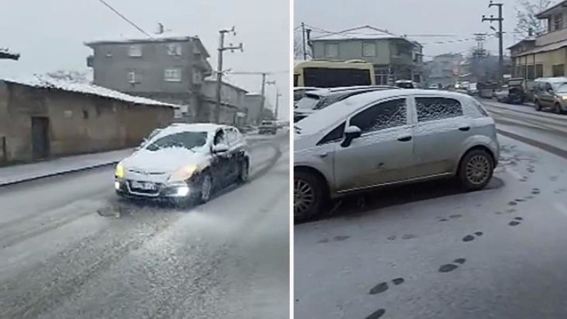 İstanbul'un yüksek kesimlerine kar yağdı