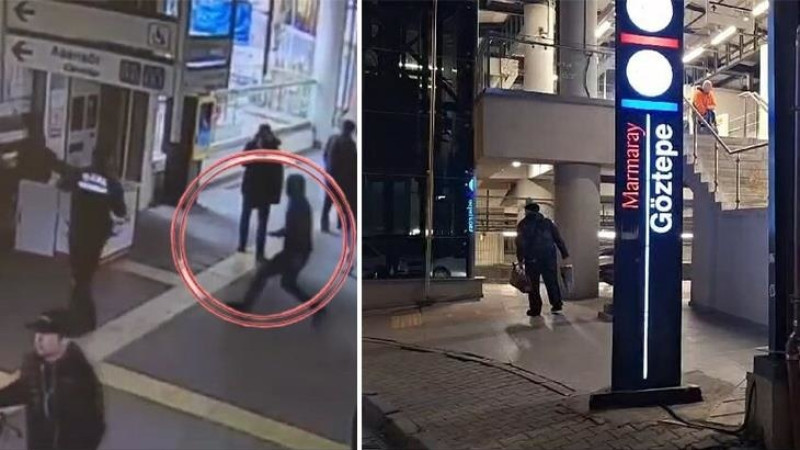 İstanbul Göztepe Marmaray İstasyonu'nda güvenlik görevlisi olarak çalışan kadına bıçaklı saldırı