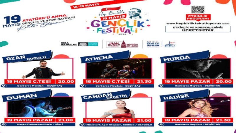 ÜÇ İLÇEDEN ORTAK  “HEP BİRLİKTE 19 MAYIS GENÇLİK FESTİVALİ”