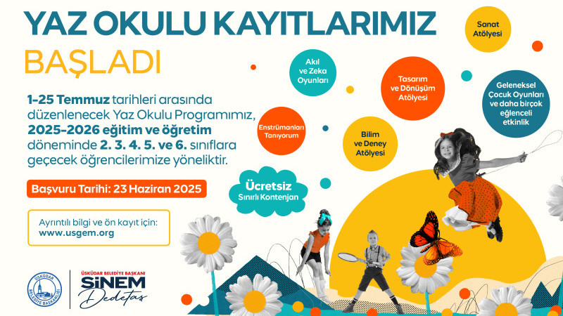 ÜSKÜDAR BELEDİYESİ YAZ OKULU KAYITLARI BAŞLADI