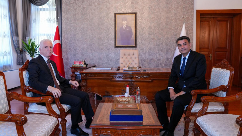 Vali Davut Gül, Yeni Kaymakamımız Yüksel KARA'yı Ziyaret Etti