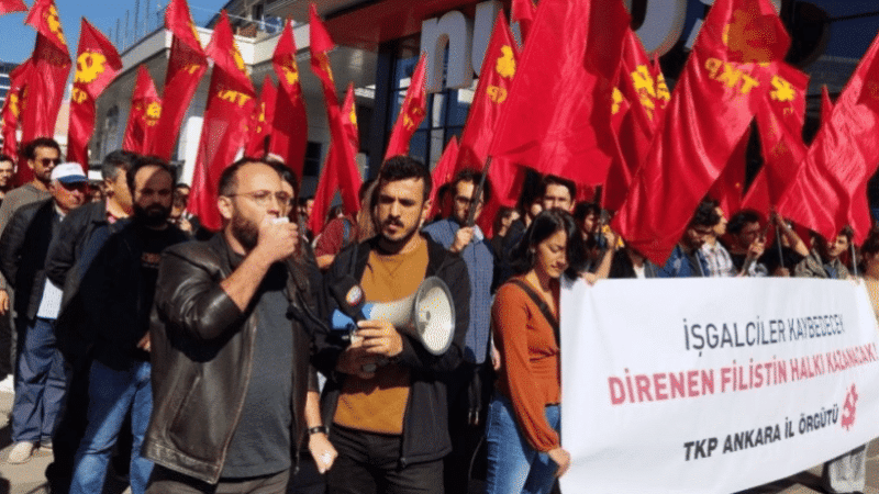 TKP’den İsrail Büyükelçiliği Konutu önünde eylem: Katillerden hesap soracağız