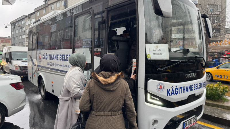 KÂĞITHANE BELEDİYESİ’NDEN MEZARLIĞA KOLAY  ULAŞIM
